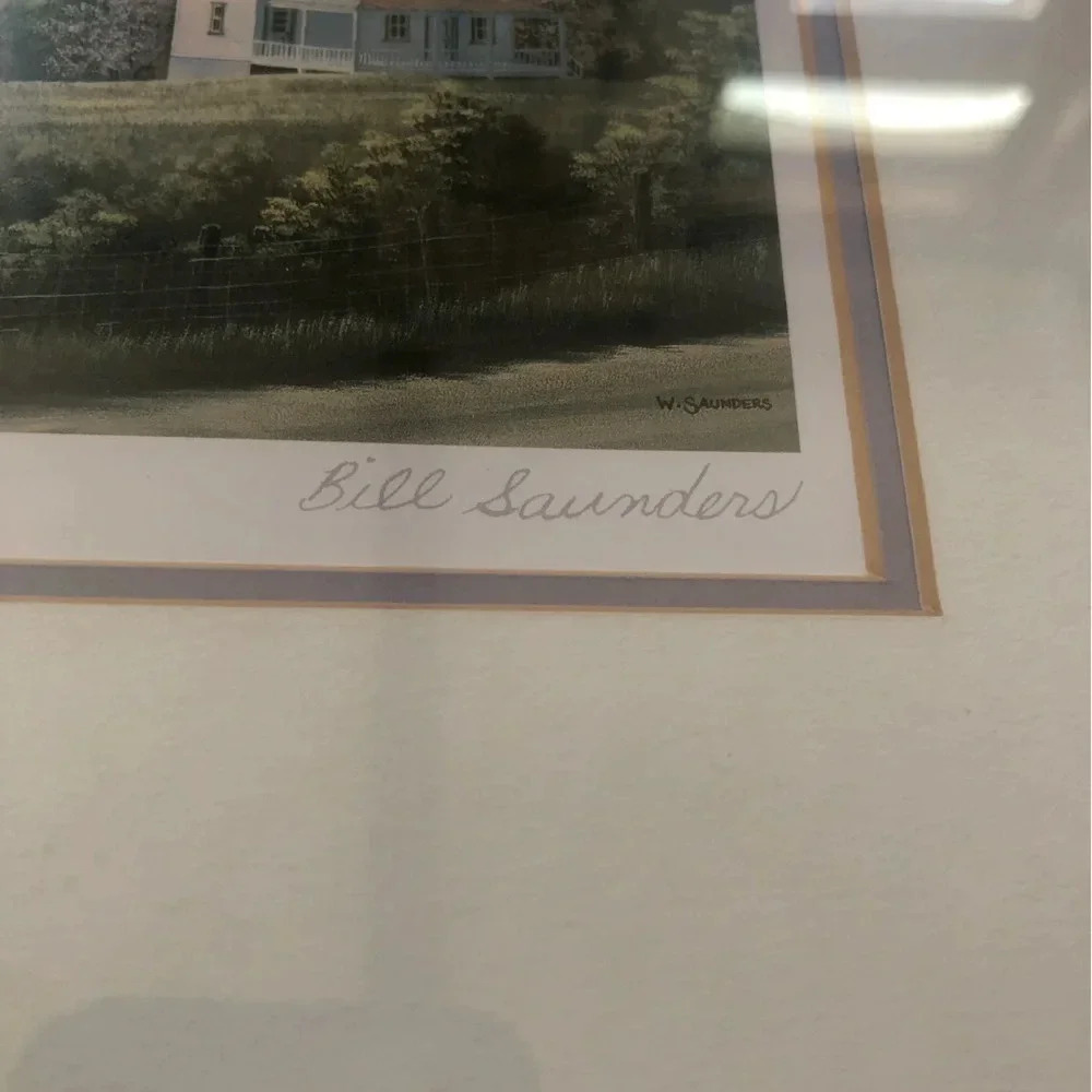 Vtg Bill Saunders Spring Pastures  Signed - Picture 4 of 13